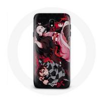 Case - Maniacase - Samsung Galaxy J7 2017 - Soft - Black - Demon Slayer Tanjiro Nezuko