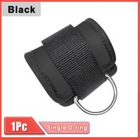 Fitness Ankle Straps Adjustable D-Ring Foot Support Cuffs Gym Gluteus Leg Strength Workout Accessory Ankle Support Pad Men Women Single D-ring Black