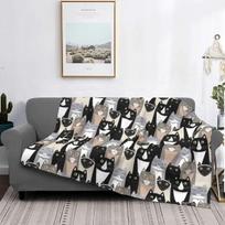 Cat Blankets Flannel Winter Animals Pet Cute Funny Portable Warm Throw Blanket for Bed Travel Bedding Throws 75x100cm 30x40in