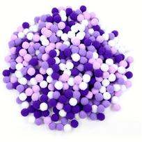 500 vnt. Pūkuotukų 0,39 colio Įvairūs pūkuotukai, tinkami „pasidaryk pats“ meno kūriniams 500PCS violetinė