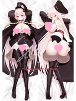 Dakimakura Anime pagalvės užvalkalas mergaičių priekinės linijos kalėdinis dvipusis spausdintas pagalvės užvalkalas, apkabinantis kūną 40x120cm Peach Skin