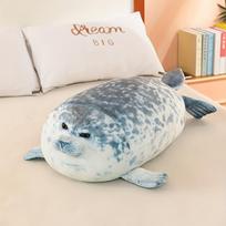 Minkšta ir pūkuota pliušinė žaislinė pagalvė šunims – smagus ir patogus žaislas augintiniui 30cm/11.81inch šviesiai pilka spalva