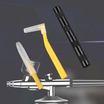 3Pcs Mini Airbrush Cleaning Brush Set, Spray Repair Tool black