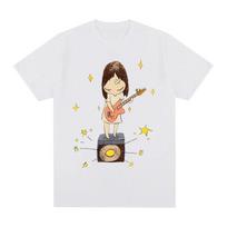 Yoshitomo Nara Guitar Print Summer T-shirt Cotton Unisex Women T Shirt New Anime TEE Casual High Quality Clothing Unisex L