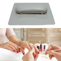 Nagų dailės pagalvėlės rinkinys, atrama rankai nagams, stalas, daugkartinio naudojimo, lengvas riešo atrama, ranka Light Gray beige