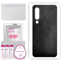 apgo Apsauginis lipdukas nugarėlei, suderinamas su Meizu 16Xs, Apvyniojama plėvelė, Folija, Vinilas - Raštas Juoda oda