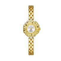 Women Quartz Watch Gold Flower Shaped Case Reloj Ladies Luxury Wristwatch Classic Vintage New Fashion Bangle Bracelet Clock