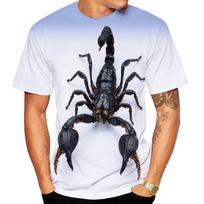 Nauji vasaros juokingi Scorpion 3D spausdinimai Vyriški, moteriški, vaikiški trumpomis rankovėmis, hiphopo gatvės apranga, kvėpuojanti, lengvi viršutiniai kūno rengybos drabužiai L beige