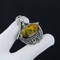 Nellite Gemstone Handmade 925 Sterling Silver Pendant, Antique Natural Nellite Pendant, Women's Jewelry, Unisex Pendant For Christmas Gifts 2.16 gray