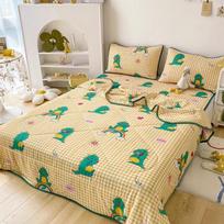 3 Piece Reversible Quilt Set Soft Microfiber Lightweight Bedspread Summer Comforter Set Bed Cover Blanket for All Season 150x200cm 3PCS white