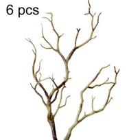 6Pcs Artificial Fake Dried Peacock Coral Plant Wedding Tree Branch Home kava
