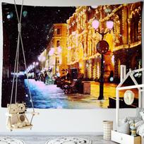 Beautiful Christmas Fireworks Tapestry Mandala Home Wall Hanging Hippie Bohemian Decoration Holiday Gifts 95x70cm brown