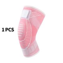 Sports Kneepad Men Women Pressurized Elastic Knee Pads Support Fitness Gear Basketball Volleyball Brace Protector Bandage S pink
