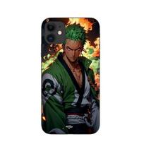 Phone case - Maniacase - Iphone 12 mini - One piece Zoro - 3D art Fanart - Black silicone juoda