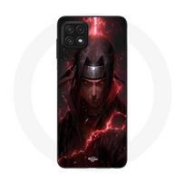 Case - Maniacase - Samsung Galaxy A22 5G - Itachi Uchiwa - Flexible - Black