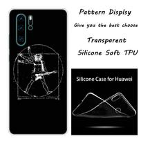 prabangus silikoninis dėklas Rock roll kaukolė Huawei NOVA 3 3i 5 5i P20 P30 Pro P9 P10 P8 Lite 2017 P Smart Z Plus 2019 Madingas viršelis NOVA 5i Pro black