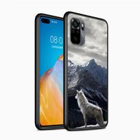Madingas juodas vilkas Xiaomi Redmi Note 11 10 10S 9T 9 9Pro Max 8T 8Pro 7 6 5 Pro 4X telefonui, silikoninis minkštas TPU juodas telefono dėklas Redmi Note 11T 5G blue