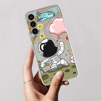 Silicone Case Coque for Samsung Galaxy S22 Plus S20 FE S21 Ultra 5G S10 Lite S10e S9 S21Ultra Luxury Cute Astronaut Space Samsung S20 5G gray