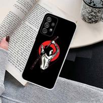 Samurai Gril Women Phone Case For Samsung Galaxy S10 S21 S22 Plus Ultra A91 A51 A21S A12 Transparent Phone Cover Samsung A91 gray