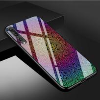 Mandala Grūdinto stiklo telefono dėklas Huawei P20 P30 P40 P40 Lite Pro Psmart Mate 20 30 dangtelis korpusas Huawei P20 black