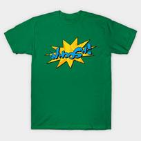 New Fashion Men T Shirt Whoosh Comic Book Print Short Sleeve Tops Tees Casual S žalia