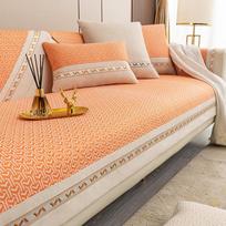 Prabangus sofos užvalkalas Neslystantis medvilninis lininis rankšluostis svetainei Modernus sėdynės sofos pagalvėlė Universalus sofos apsauginis užvalkalas 70x70cm 1pcs beige