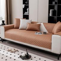 New Waterproof L-shaped Sofa Cover Plaid Fabric Universal Anti-Slip Pet Dog Kids Sofa Mat Covers Living Room Sofas Slipcovers 70x70cm 1pcs gray