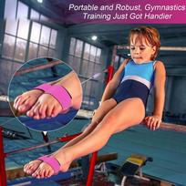 2pcs Gymnastic Exercise Bands with Sticky Toes, Training Feet Together Leg Strength rožinė raudona spalva