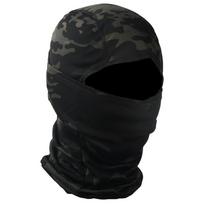 Lauko kamufliažinės kepurės Armijos taktinės karinės Slidinėjimo pilno veido kaukės Motociklo dviračio Vaikų kepurės Patogios pilno veido kaukės black