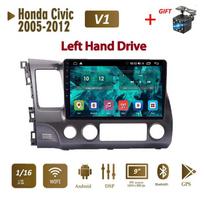 Android automobilinis radijas Carplay skirtas Honda Civic 2005-2012 automobilių multimedijos vaizdo grotuvas GPS navigacija WIFI 2+32GB 1+16GB,A