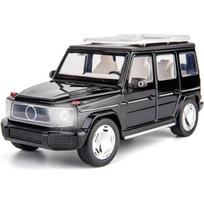 1/24 dydžio Benz EQG visureigio modelio automobilio elektrinė transporto priemonė, cinko lydinio ištraukiamas žaislinis automobilis su garsu ir šviesa, skirta vaikams, berniukui, mergaitei 1/24-Size:19.5*9.8*8.6cm juoda