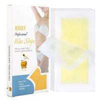20pcs Hair Removal Wax Strip Paper Face Leg Body Facial Lip Waxing Wipe Sticker beige