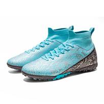 Football ShoesLarge Size Football Shoes Men's Training Special Children's Short Nails  Children Competition Training Football Shoes 35 žalsvai mėlyna