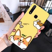 Cartoon Corgi Super Cute Dog Phone Case for Samsung A51 A30s A52 A71 A12 for Huawei Honor 10i for OPPO vivo Y11 cover HuaweiMate20lite gray