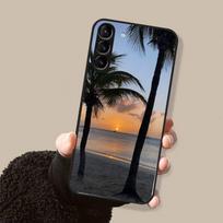 Coconut Tree Phone Case For Samsung Galaxy S7 Edge Plus S9 S20Plus S20ULTRA S10lite S225G S10 Case GalaxyS21S30 black