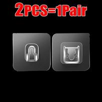 Double-Sided Self Adhesive Wall Hooks Transparent Traceless Wall Hook for Kitchen Bathroom Storage Plug Sucker Holders