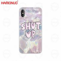 HAMEINUO Who cares shut up stop cell phone Cover case for iphone X 8 7 6 4 4s 5 5s SE 5c 6s plus iphone 4 4S