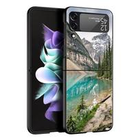 Z Flip 4 Phone Case for Samsung Galaxy Z Flip 3 5G ZFlip3 Flip3 zflip Flip4 Black Hard Cover Forest Beach Sunrise Nature Shell Z Flip3 5G