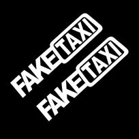 2Pcs FAKE TAXI Car Stickers Reflective Stickers Funny Window Vinyl Decals Styling Self Adhesive Emblem Car Stickers
