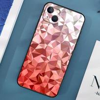 Geometric Abstract Crystal Case For iPhone 15 11 12 13 14 Pro Max 12 13 Mini X XS Max XR 7 8 Plus SE 2020 Cover Coque iPhone SE 2022 purple