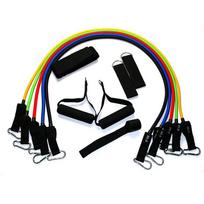 Workout Elastic Band Fitness 11 pcs Fitness Resistance Bands Exercise Tubes with GYM Equipment black