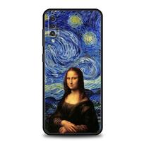 Telefono dėklas Samsung Galaxy A52 A14 A50 A70 A10S A30 A40 A20S A20E A02S A12 A22 A32 5G A04s Mona Lisa Van gogh Aliejinės tapybos menas Samsung A04 gray
