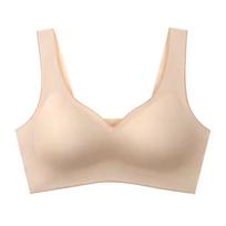 Women's Sports Underwear Ice Silk Beauty Back Bra Seamless One-piece Vest Thin Section Gathered Tube Top Crop Tops for Women Yoga Push Up Bra Top XXL laimo žalia spalva