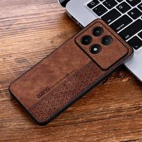 Leather Case for Poco F6 Pro Case Ultrathin Cube Pattern Protective Cover for Xiaomi Poco X6 F6 X5 F5 Pro F6Pro X6Pro 5G Case Poco F6 Pro mėlyna