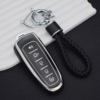 TPU Car Remote Control Key Case Cover Shell Fob Holder For Ford Focus Edge Explorer Expedition C-Max Escape Flex Keychain juoda