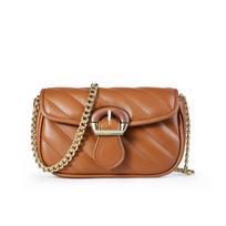 Niche Luxury Women Bag Split Leather Messenger Bags Versatile Thread Pattern Metal Chain Shoulder Crossbody Bags (20cm<Max Length<30cm) balta