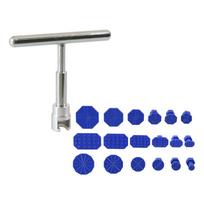 Car Body Dent Repair Tool Set with T-bar Tabs Pad Car Body Mechanical Sheet Metal Slide Suction Cup Puller Kit