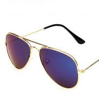 Vogue Vaikiški spalvoti akiniai berniukui akiniai nuo saulės tamsūs akiniai gyvsidabrio akiniai pilotė mados mergaitė Gold frame blue mercury blue