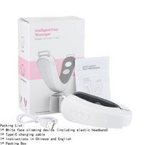 5 Režimai 12 Lygių Elektrinis V veido prietaisas Mikro srovės Formavimas Stangrinimas Stangrinimas Liekninimas Sulankstomas Balso transliacija USB įkrovimas white