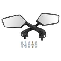 Suporuotas motociklo galinio vaizdo veidrodis juodas HD pasukamas 8 mm 10 mm paspirtuko keturračiui black